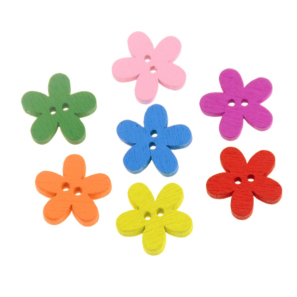 100 stk/sett 2- hulls blanding farge plomme blomst form treknapper for å sy scrapbooking håndverk teknologisk plagg tilbehør