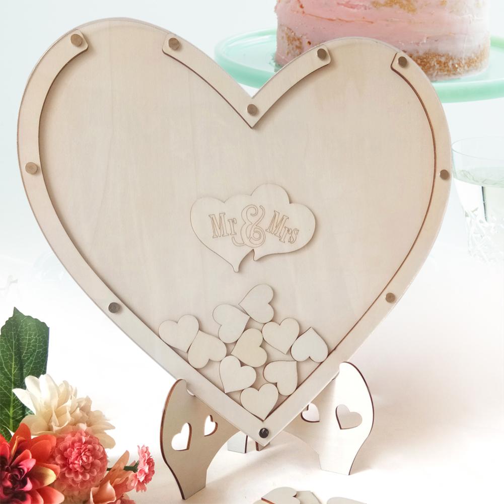 Livre d'or romantique en forme de Double cœur, Puzzle pour Signature, livre d'or directe du fournisseur