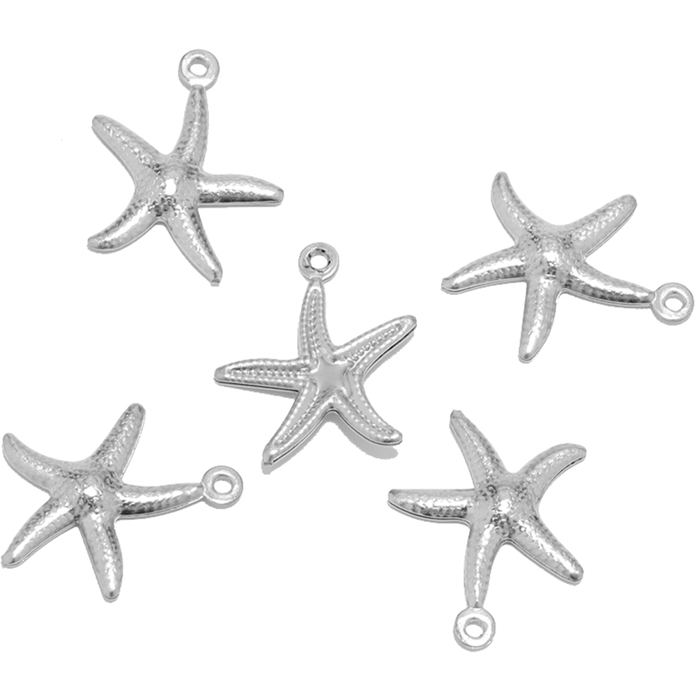 Breloques étoile de mer en acier inoxydable, couleur or, pendentif en coquillage, collier, Bracelet, résultats pour bricolage, accessoires de fabrication de bijoux, 20 pièces/lot: orange