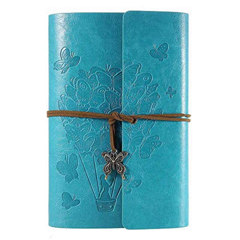 Journal Ruled Refillable Notebook Writing with Spiral Diary Sketchbook: Blue A5
