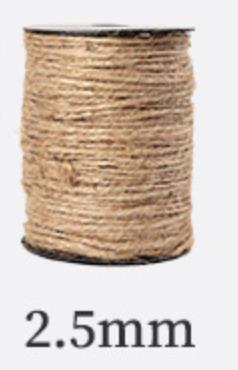 Natural Jute Hemp Rope Natural Jute String Twine Craft Rope for DIY Wrapping Gardening Parcel Packing and DIY Craft: 2.5mmX155meters