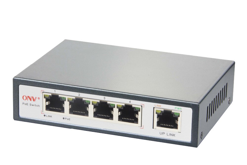 5 Poorts Switch, 4 Port Poe Poorten En Een Ethernet Uplink 1.6Gbps IEEE802.3at(30W)