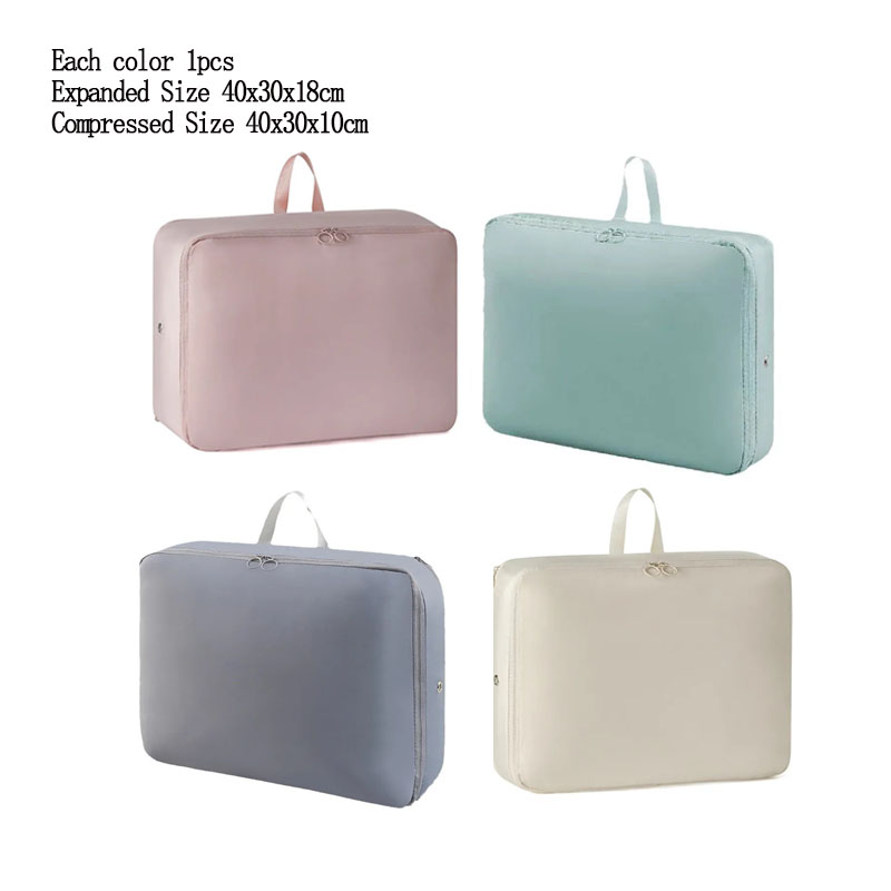 4 stks/set Compressie Verpakking Kleding Donsjack Katoenen Quilt Opslag Opvouwbare Grote Capaciteit Uitbreiding Organizer Bag: MULTI