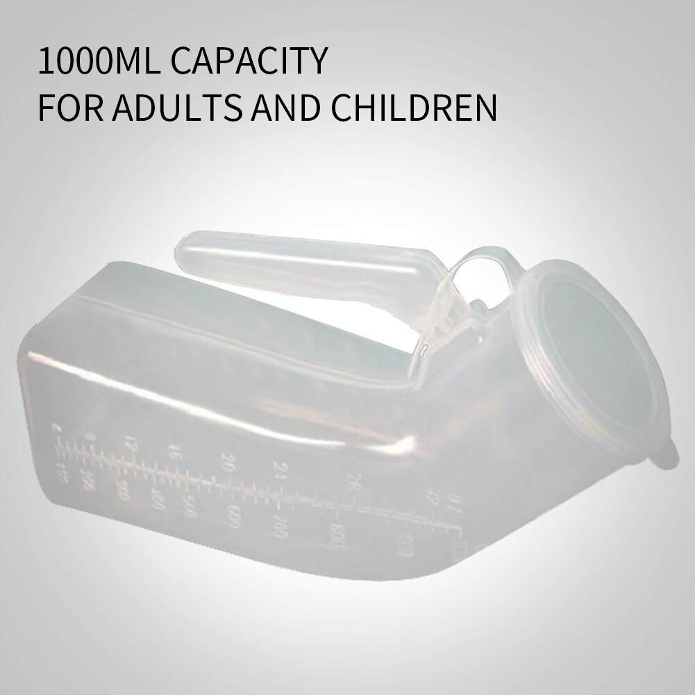 1000ml bærbare børn voksne mobilt toilet udendørs rejse potte urinal hjælpemiddel flaske bærbar lækagesikker urinal flaske