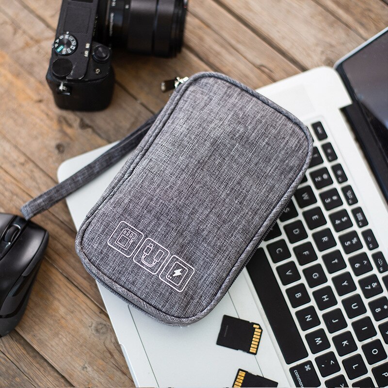 Men Portable Travel Accessory Cable Bag Multi-function Data Cable Charger Storage Bags Digital USB Electronic Gadget Organizer