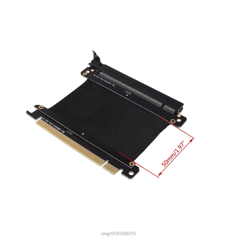 High Speed PC Graphics Cards PCI Express 3.0 16x Flexible Connector Cable Riser Card Extension Port Adapter for GPU with antijam: 5CM