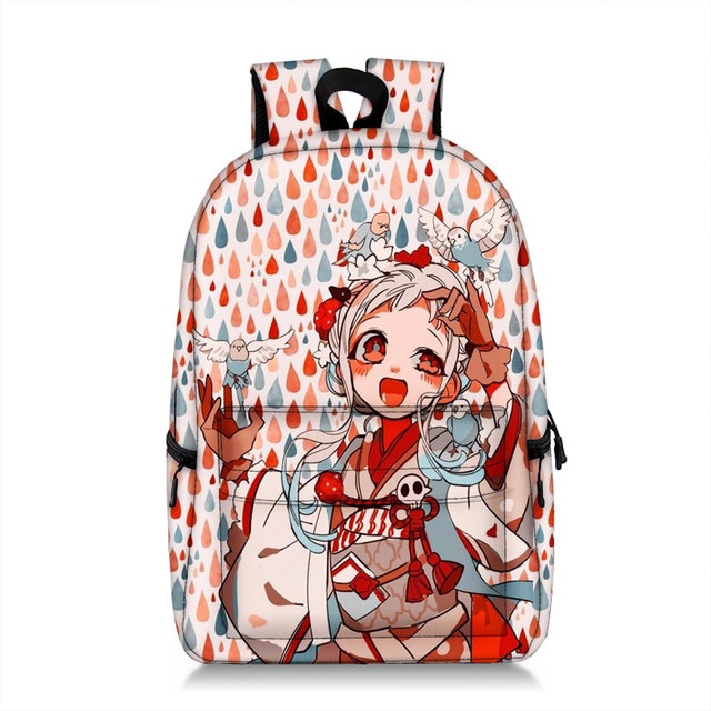 Mochila Wc-bound Jibaku Shounen Hanako-kun Zaino Capacità Sacchetto di Scuola Anime Bookbags Tela per il Maschio e Femmina gli studenti