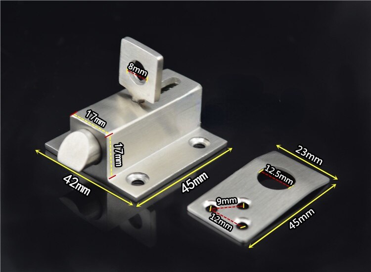 stainless steel Self-closing Automatic latch/bolt,balcony Aluminum doors/windows Intermediate latch/spring bolt,door hardware: Square