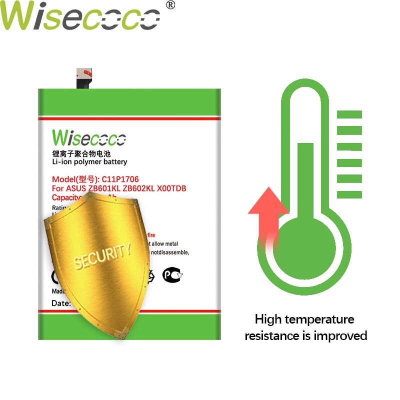 WISECOCO 6400mAh C11P1706 Neue Batterie Für ASUS Zenfone Max Profi M1 6,0 zoll ZB602KL X00TDB X00TDE praktisch + freies