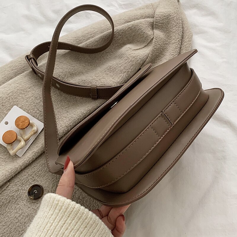 Moyen femmes sac bonne en cuir PU sacs à bandoulière pour les femmes minimaliste femme luxe sac à bandoulière Bolsa Feminina