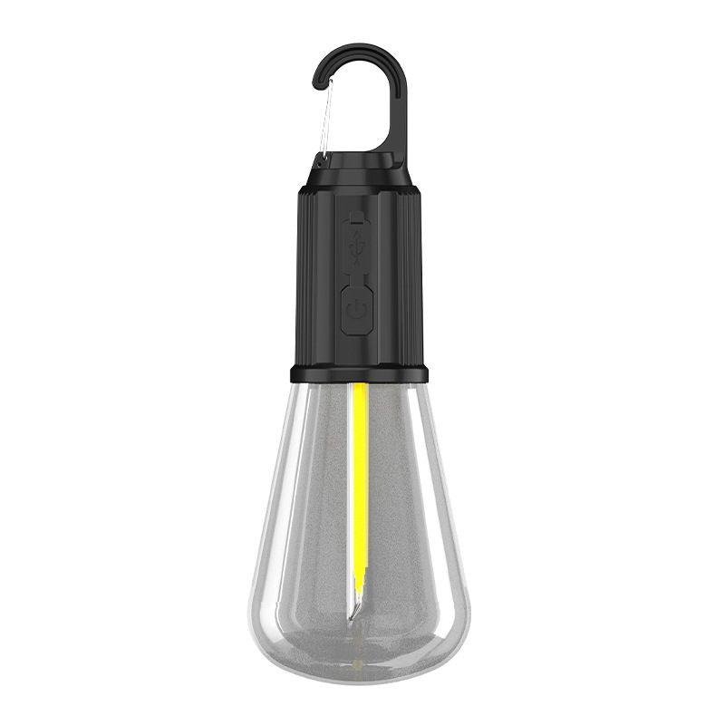 Usb-uppladdningsbart volframljus bärbart retro camping minitält omgivande glödlampa hemkrok nattlampa utomhus nödlampa vattentät: 9w