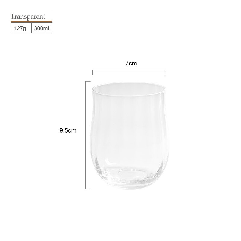 Ins Tulip Wine Glass Lead Free Glass Gold Painting Colourful Champagne Juice Cup Simple Wine Cup Crystal Glass: 01