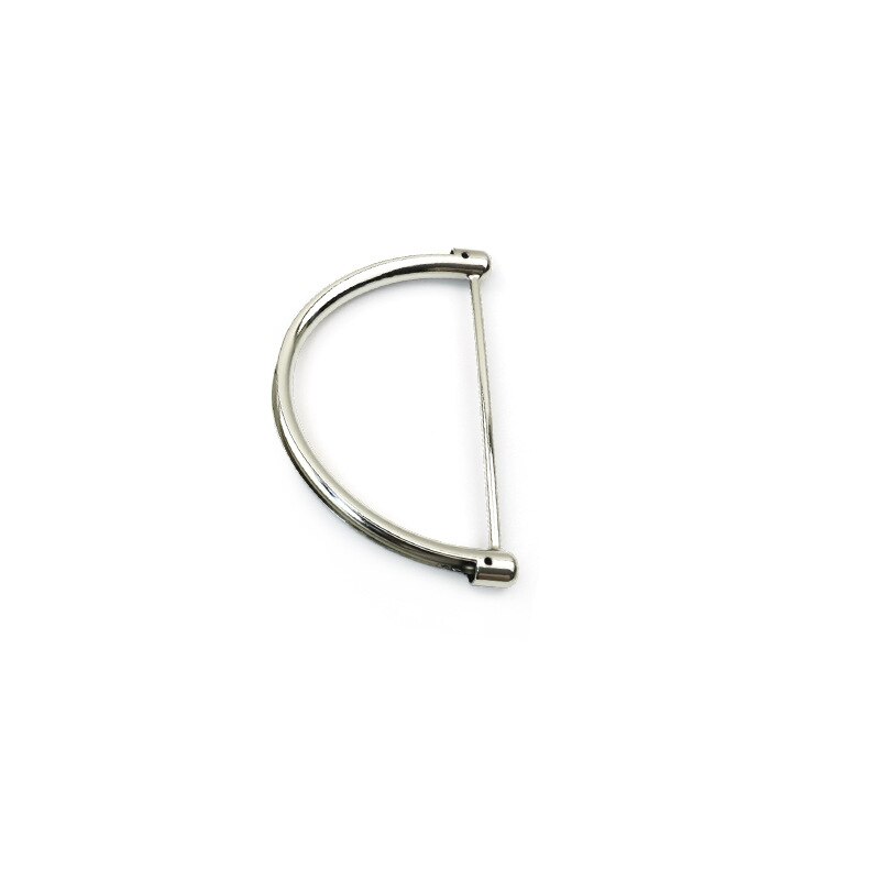 1Pcs Metal Bag Handle for Women Handbag Replacement Tote Handles D Shape Shoulder Bag Accessories: Silver