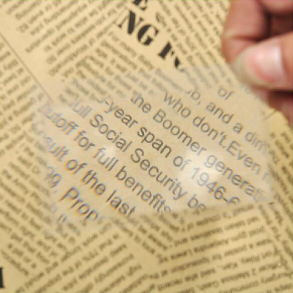 1PCS 3X Credit Card Size Transparent Magnifier Reading Magnifying Glass Lens Pocket Magnifying Glass