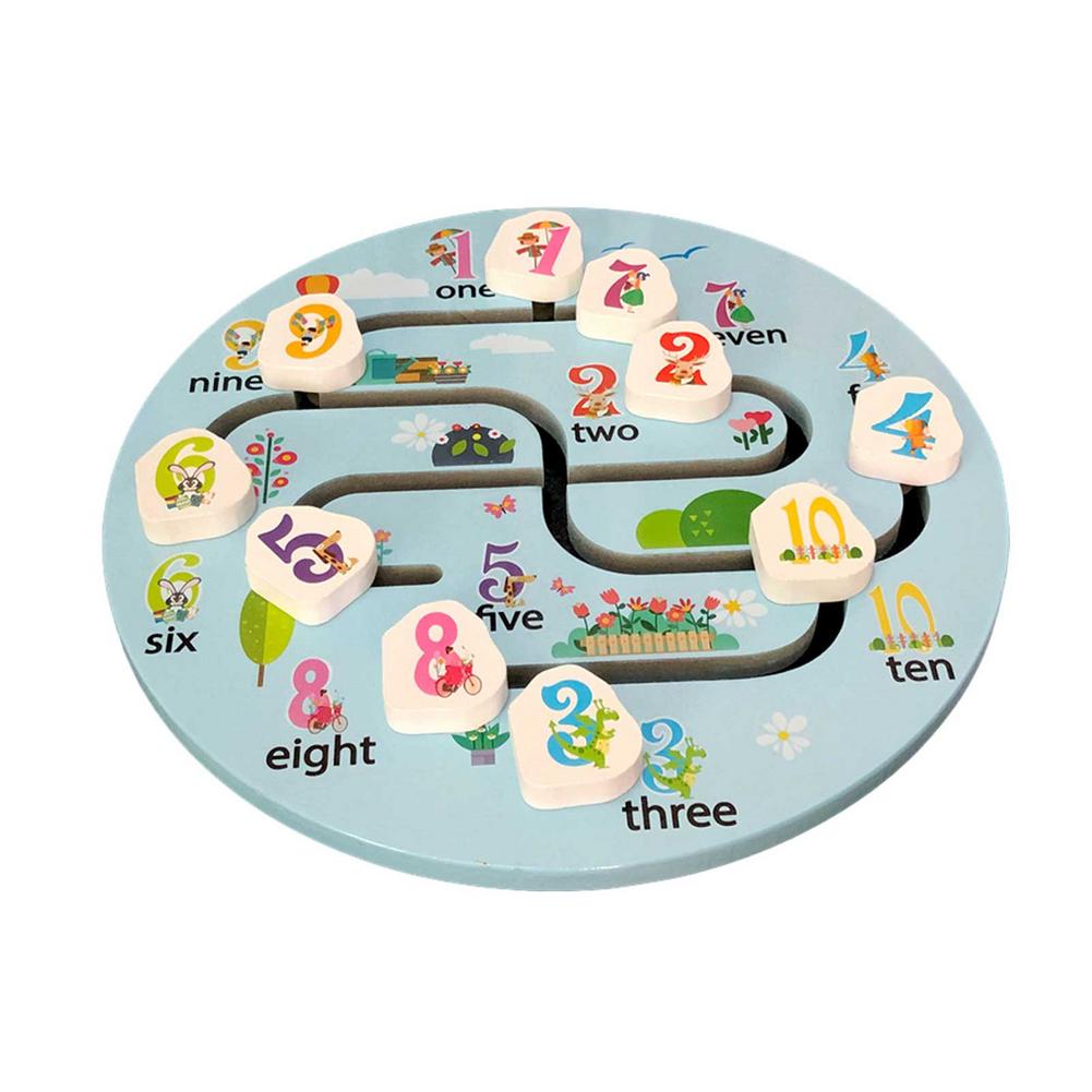 Houten Puzzel Speelgoed Prachtige Patronen En Vakmanschap Cognitieve Nummer Doolhof Speelgoed Oefening Voor Baby Peuters: 03