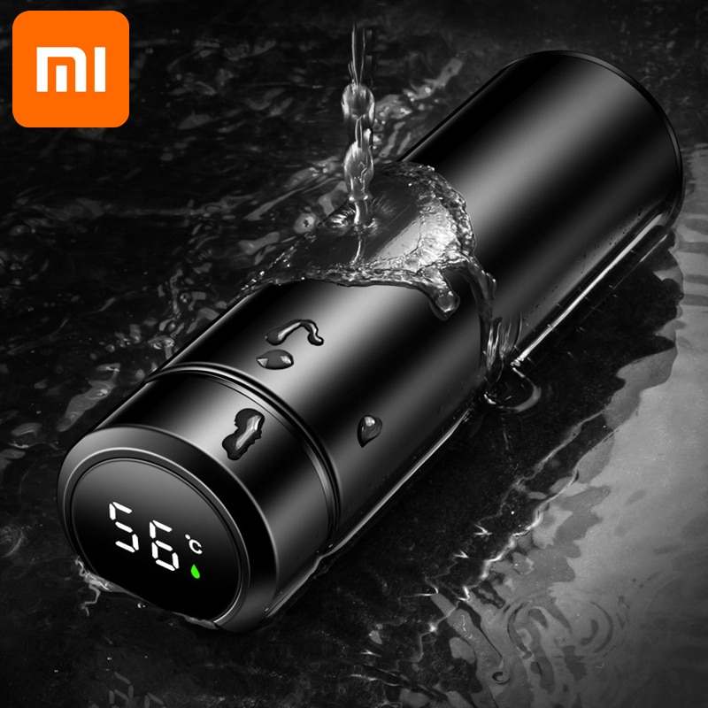 Xiaomi-taza de aislamiento inteligente, botella de agua con pantalla Digital Led de temperatura, tazas térmicas de acero inoxidable, taza de aislamiento inteligente