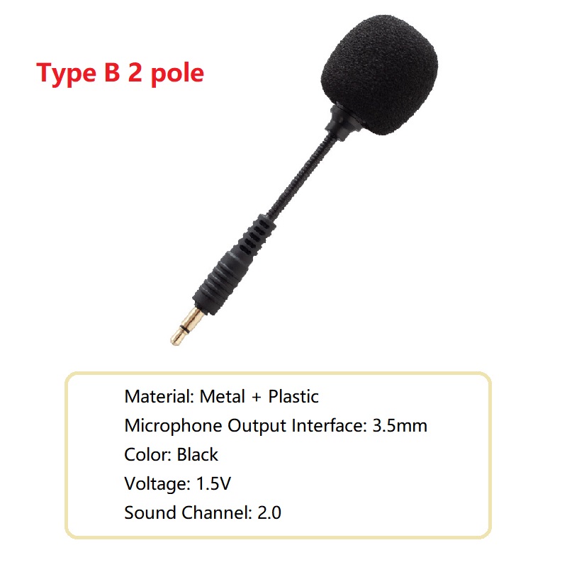 Mini micrófono de 3,5mm, 2 polos/3 polos/4 polos, micrófono Flexible para juegos, pluma para tarjeta de sonido/PC/portátil: orange