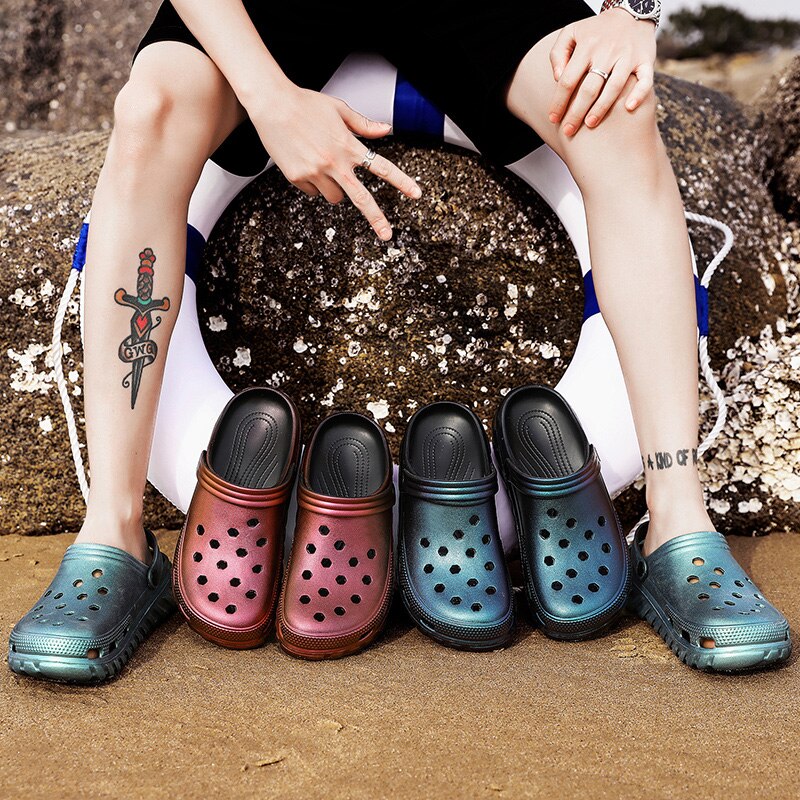 Heren sandaal literide gat schoenen rubberen klompen voor heren eva unisex tuinschoenen blauw adulto cholas hombre