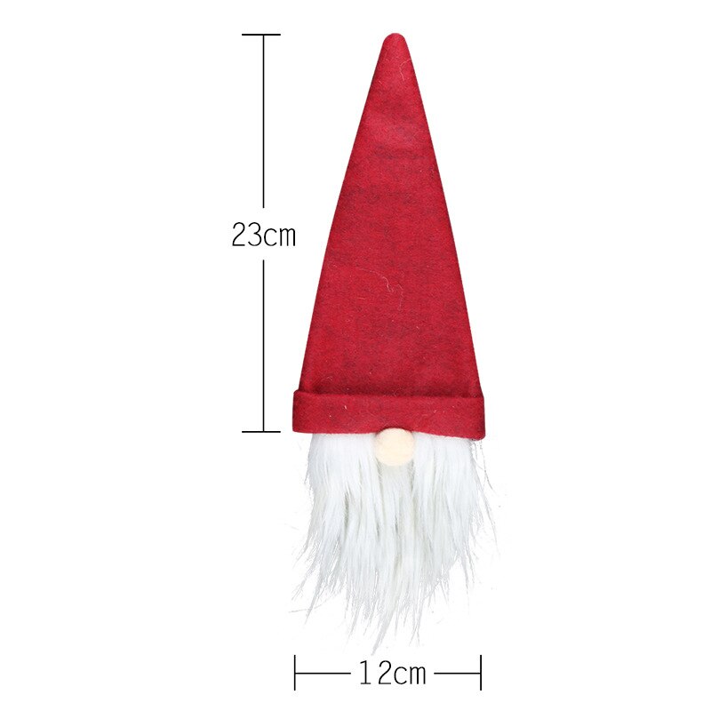 Jultomten flaskskydd dekoration ansiktslös juldocka flaskskydd jul champagne vinpåse hem