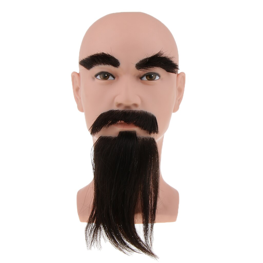 Tête de Mannequin pour hommes, 100% cheveux humains, barbe, coiffeur, formation, cosmétologie, tête de poupée avec trou de fixation