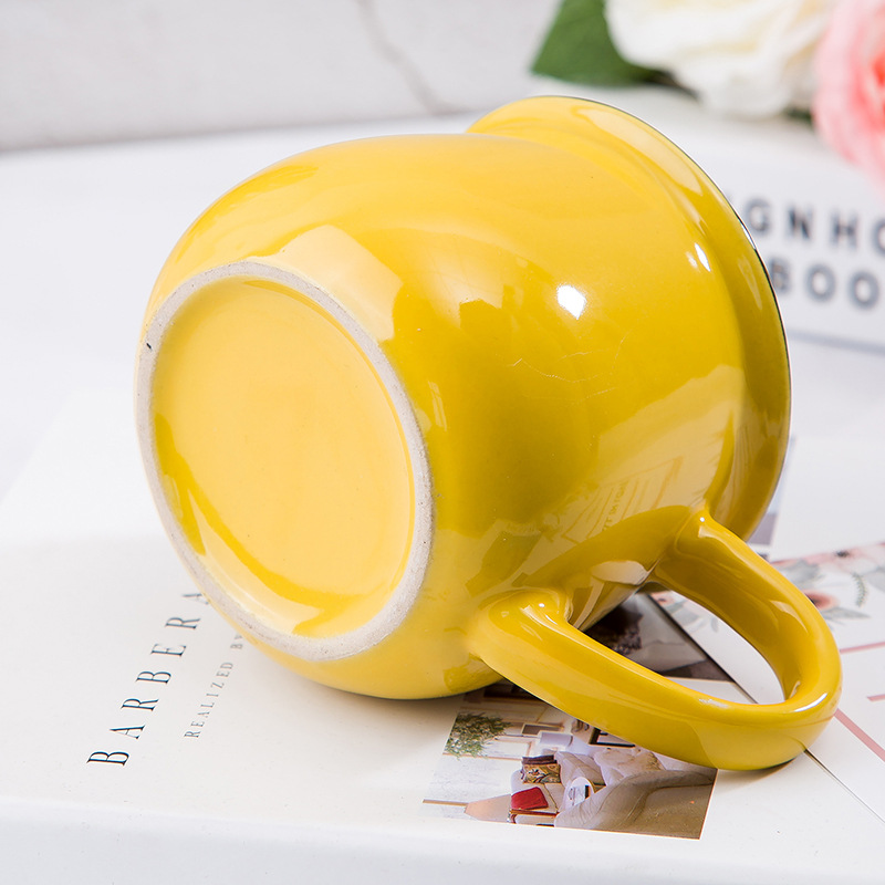 Hemmakontor retro te kaffe miljövänlig mugg keramik dricksmuggar keramik gravyr röda koppar