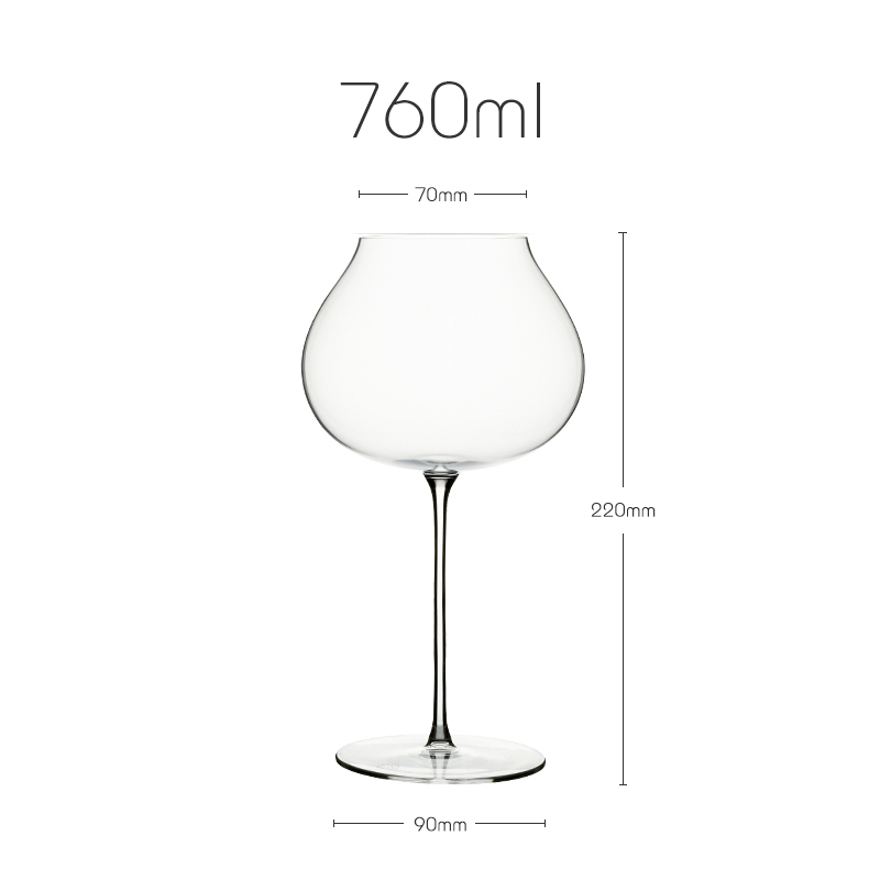 JINYOUJIA Slovakia RONA Style Super Thin Crystal Burgundy Goblet Dark White Wine Glass Sommelier Exclusive Tasting Wine Glass: Default Title