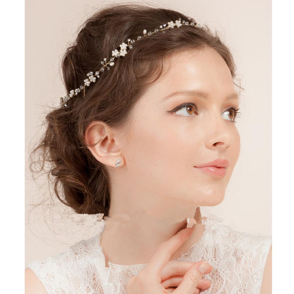 Wedding Bridal Hair Accessory Jewelry For Women Simulated Pearl Hair Bands Bridesmaid Headband Jewelry