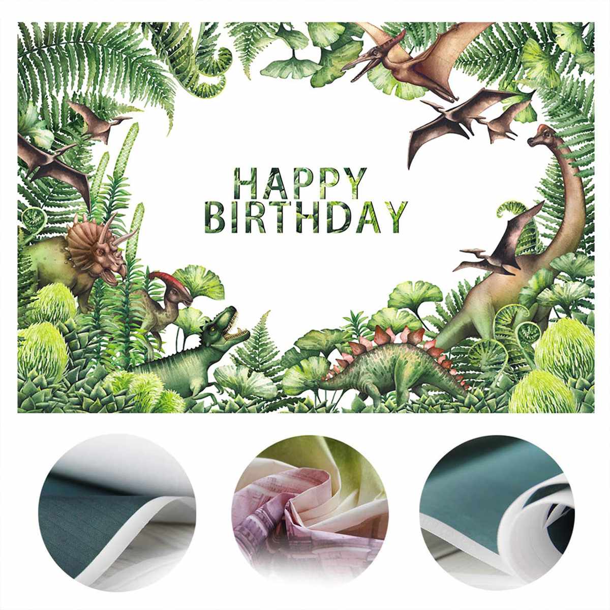 World Dinosaur Party Background for Photo Photography Backdrop Newborn Happy Birthday Theme Decoration