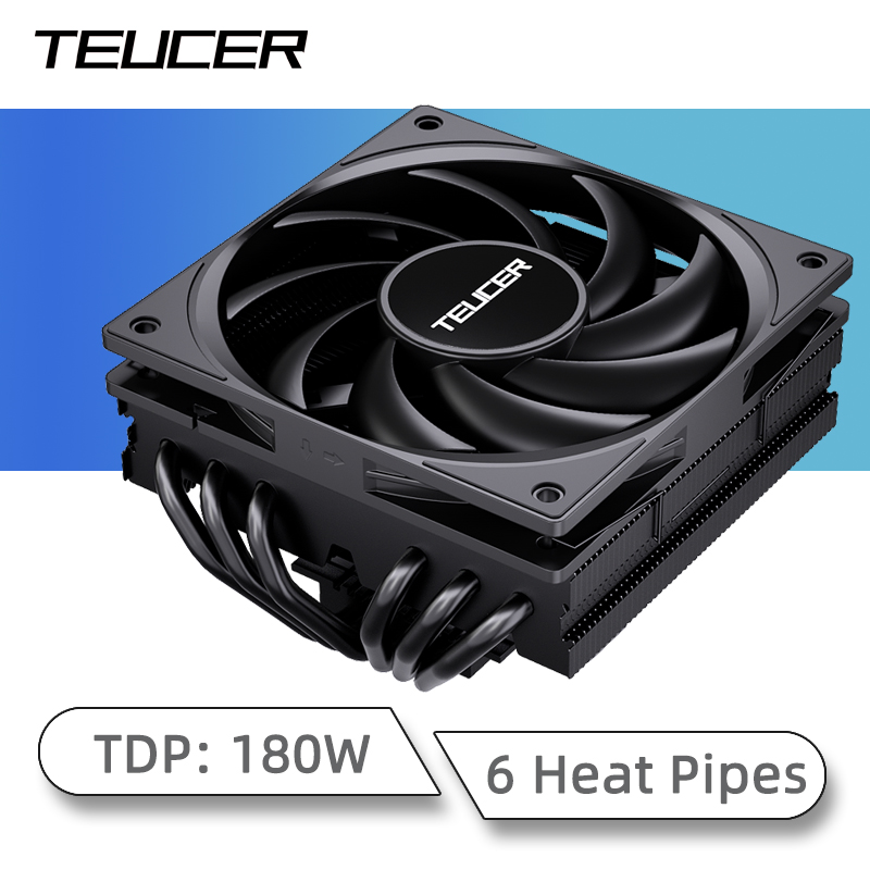 Teucer ut-serien bittesmå titan luftkjøling radiator kjøler lav støy unngå minne cpu vifte til  er4 er5 lga 1200 1700 x99: Grønn