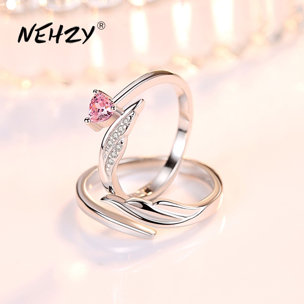 NEHZY-Anillo de plata de primera ley para mujer, sortija, plata esterlina 925, boda, aniversario, compromiso, pareja