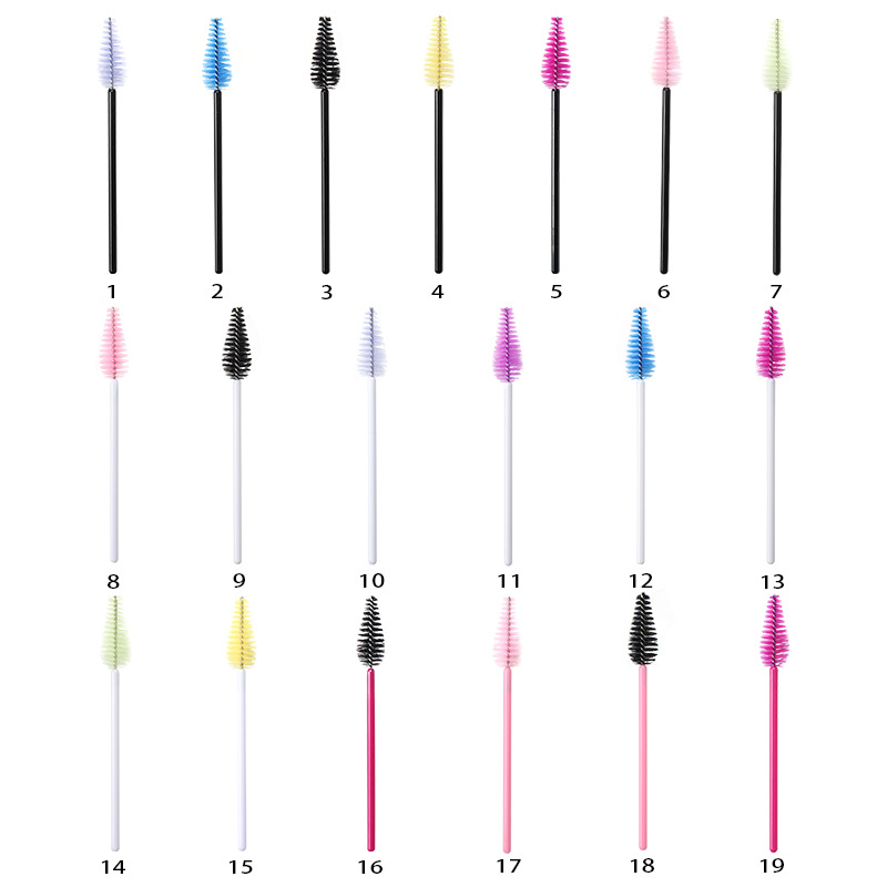 50Pcs Wimper Wenkbrauw Borstel Water Shape Nylon Materiaal Wimpers Make Borstels Wimper Extension Beauty Tools Mascara Wand