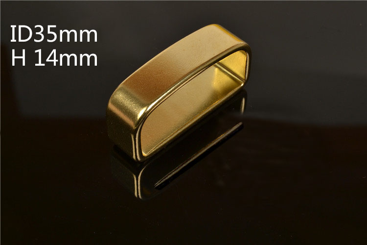 35-40mm Solid brass Belt loop for Men's belt Brass Belt Buckle Loop/Keeper DIY Leather Craft Hardware Metal Accessories: Antique Silver