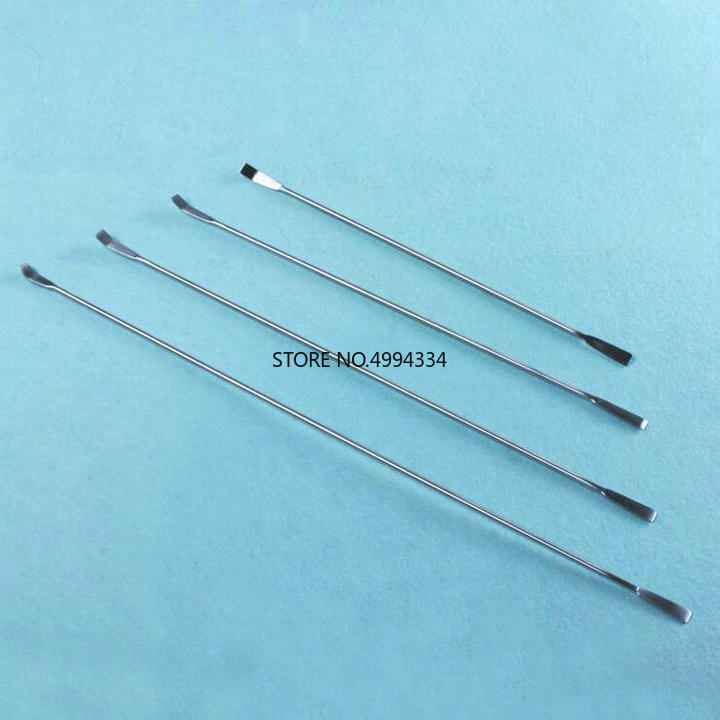 10Pcs/lot Stainless steel double-head lab reagent Spatula, medicine scraper for Laboratory 120/140/160/180/200/220/260/300mm