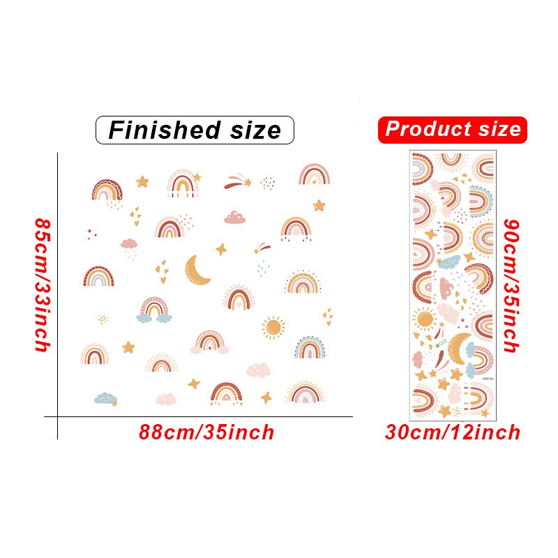 Multi style Cartoon Rainbow Cute Removable Wall Stickers Decals Home Decor Art Mural for Nursery Kids Baby Bedroom Living Room: 331