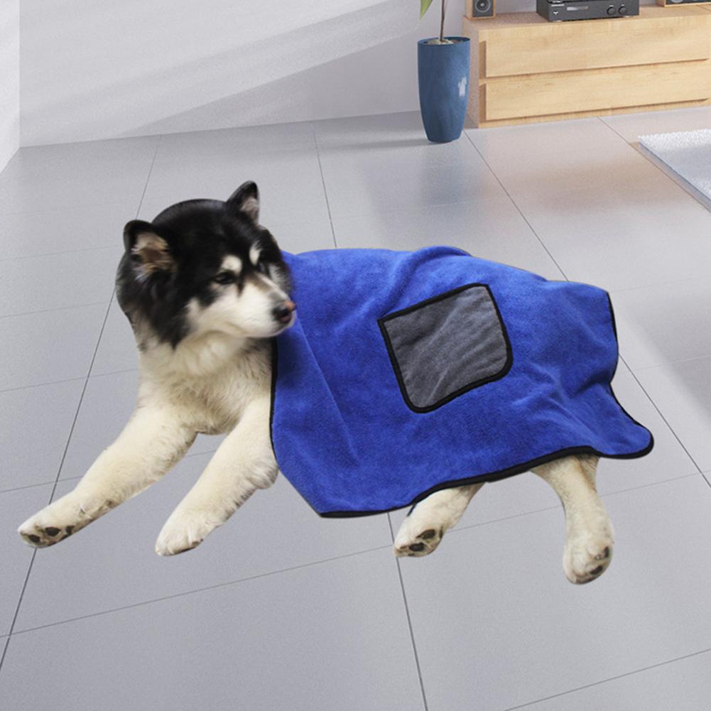 Huisdier Schoonmaakproducten Dubbele Laag Microfiber Huisdier Badhanddoek Grote Size Kat En Hond Super Absorberende Drogen Handdoek