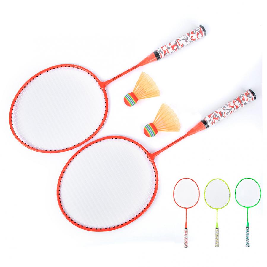 Children Badminton Racket with 2 Balls Set Outdoor Sports Game Kids Boys Girls Badminton Racket Kids Badminton Equipment
