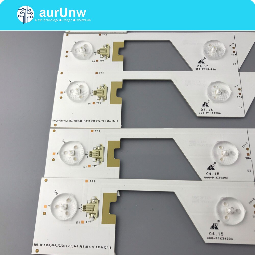 8pcs LED Backlight 6 lamp For TCL L50E5800A U50S6806S LVU500NDEL SW-4C-LB5006-YH2 4C-LB5006-HR2 LB5005 TMT_50E5800_8X6_3030C