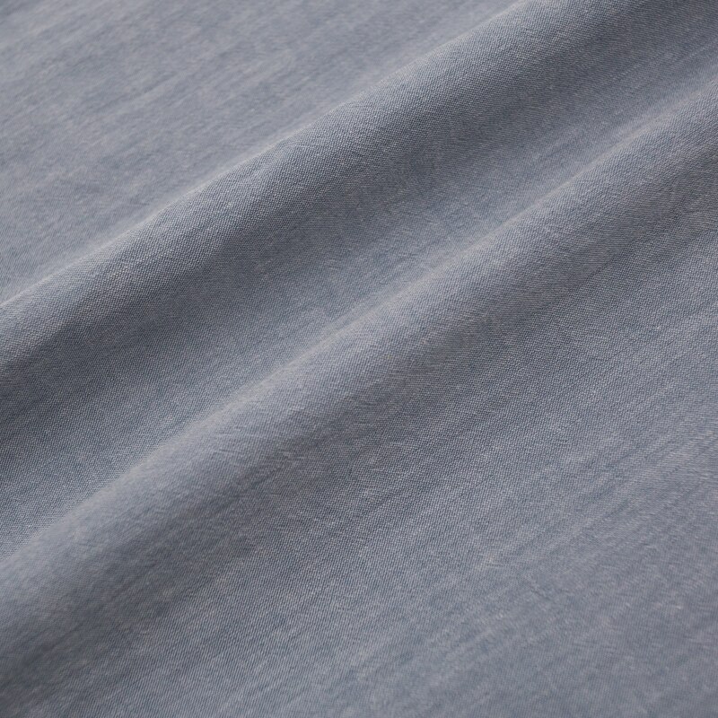 Waschen Reiner Baumwolle 100% Stoff für Bettwäsche Decke Abgedeckt Kleidung Shirt Netz gestreift Plaid Tuch Brokat NäHenne Diy 50x250cm: Dunst Blau