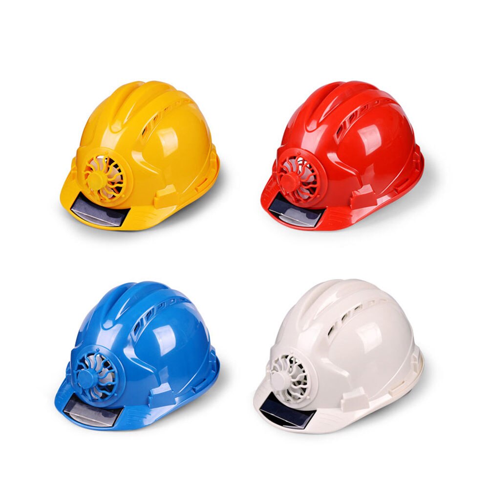 With Fan Sunscreen Ventilate Hard Helmet Hat Cycling Security Workplace Outdoor Safety Protective Construction Solar Power
