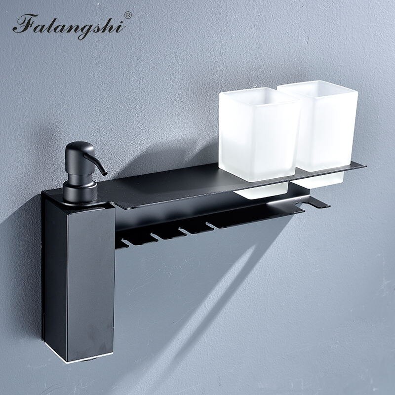 Liquid Soap Dispenser 304 Stainless Steel Multifunction Bathroom Accessories Phone Storage Paper Holder WB8601