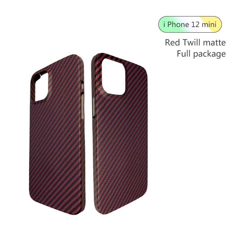 Aramid Fiber Carbon Fiber Case Voor Iphone 12Mini 、 Iphone 12 、 12 Pro 、 12Pro Max Gevallen Matte Aramid Fiber Ultra Dunne Telefoon Cover: 12 mini -rde