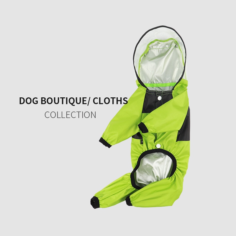 Big Dog Waterproof Dog Raincoat 8 Size Polyester Reflective Hooded Raincoat Dog Pet Raincoat Chihuahua French Bulldog