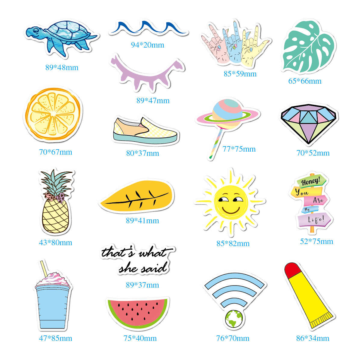 50PCS Cartoon INS Style Vsco Girl Stickers For Laptop Luggage Stickers For Moto Car &amp; Suitcase Cool Laptop stickers