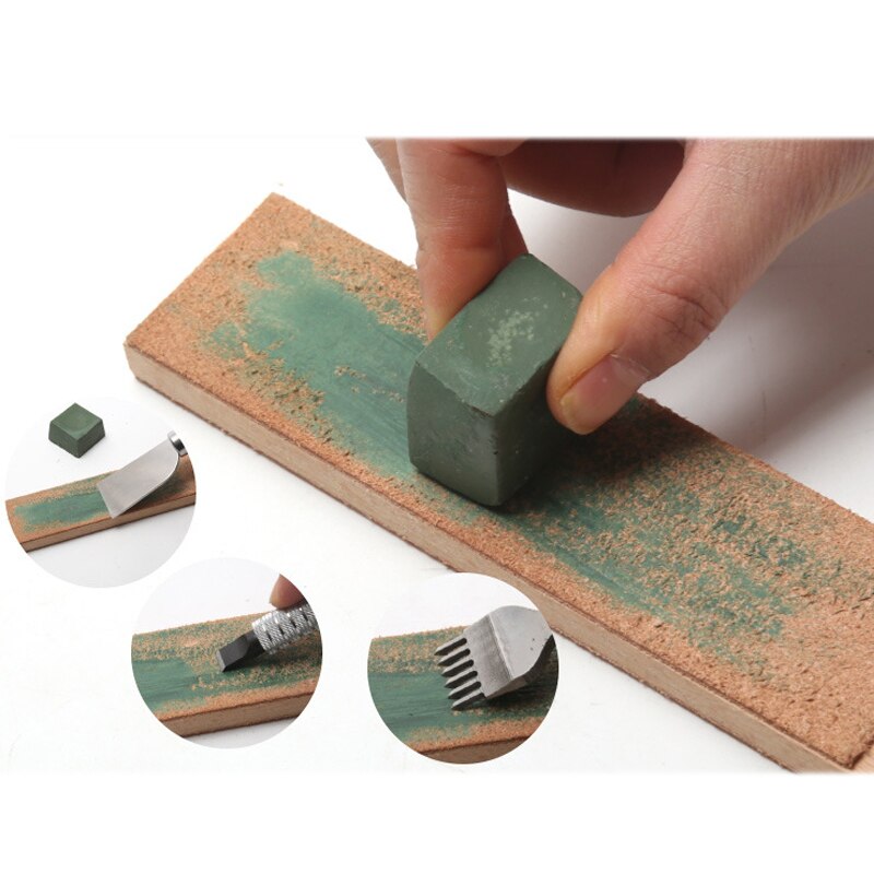 2pcs Abrasive Polish Wax Polishing Paste Buffing Compound Knife Sharpener Metal Grinding Polishing Wax For Leather 30x30x20mm