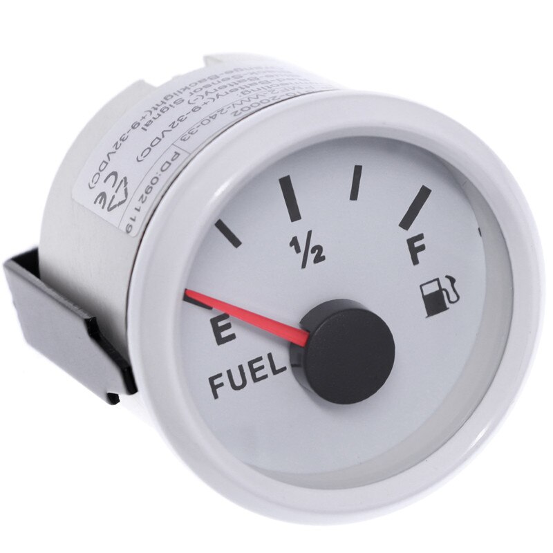 Universal 52MM Waterproof Pointer Fuel Level Gauge meter for Car Truck Yacht Boat Fuel oil Gauges red tank indicator 12V 24V