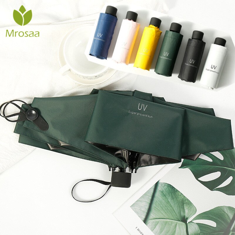 Mrosaa mała moda składany parasol deszcz kobiety prezent mężczyźni mini kieszeń parasol dziewczyny anty-uv wodoodporne przenośne parasole podróżne