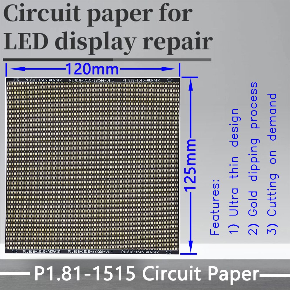P1.8X Series Circuit Paper LED Module PCB Pad Repair P1.839-1515 80X80mm Pad Paper To Repair PCB During Installation: P1.818-1515(V)