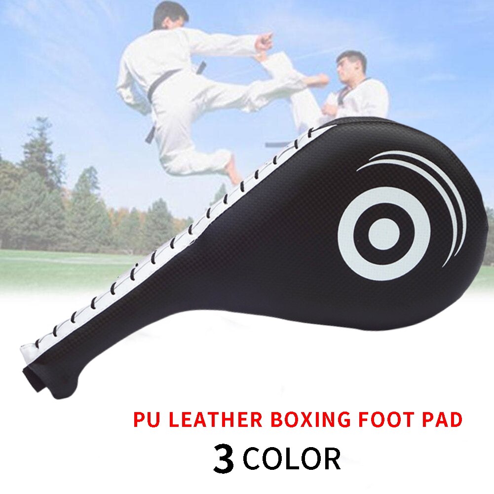 Almohadilla de entrenamiento de Taekwondo para niños, almohadilla de absorción de impacto para entrenamiento de boxeo, Kick Pad MMA de cuero PU, ajustable para Karate Sanda de doble cara