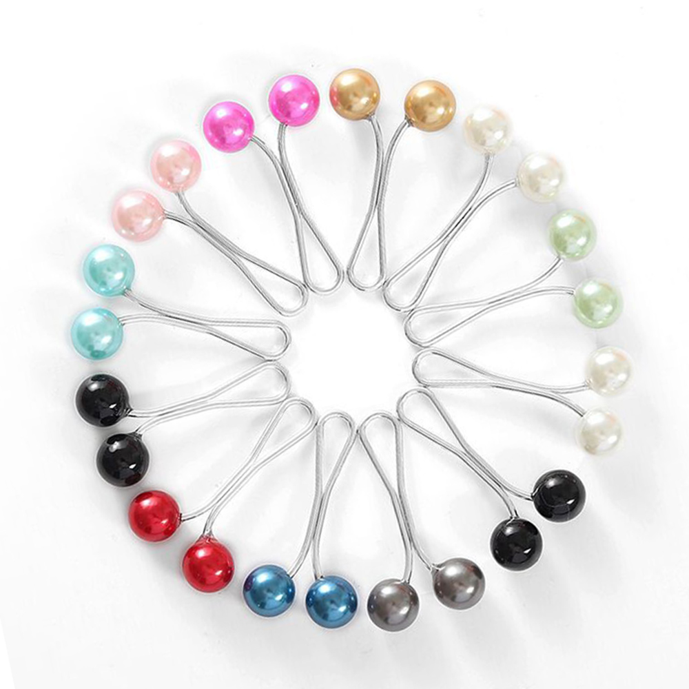12 pièces/lot goutte perles broches femmes musulmanes châle écharpe Clips dame foulards Hijab pour femmes perle broche broche multicolore Hijab Clips