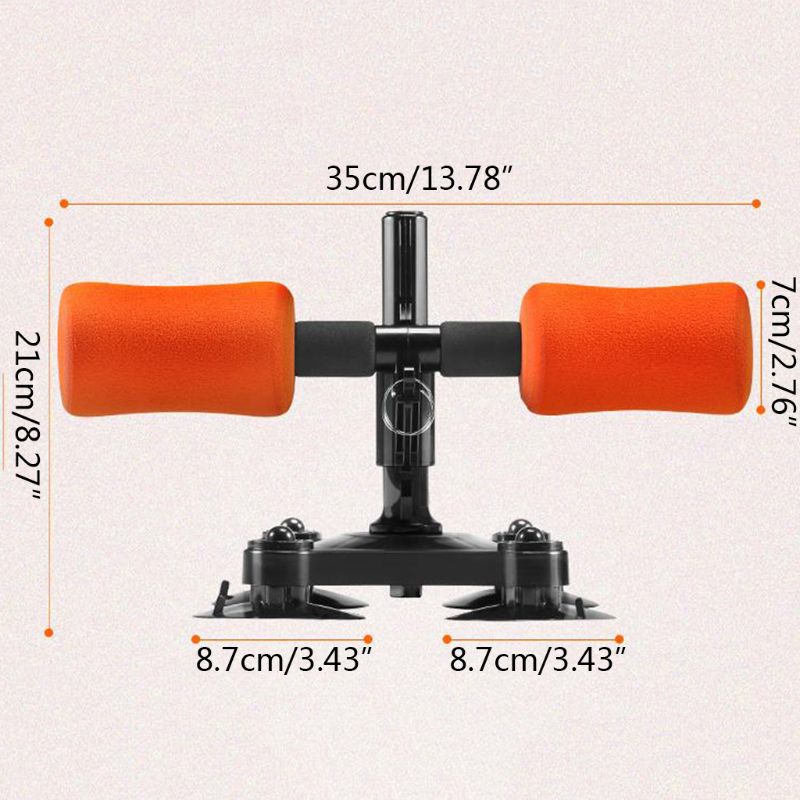 Sit Up Equipment, Sit-Ups Exercise Bar Machine for Floor with 4 Adjustable Posit N58B
